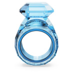 Lucent cocktail ring Octagon cut, Blue