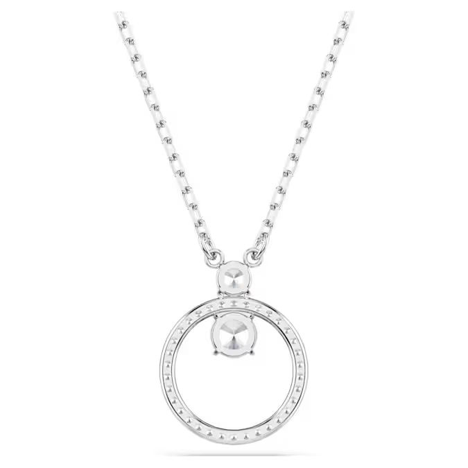 Constella pendant Round cut, White, Rhodium plated