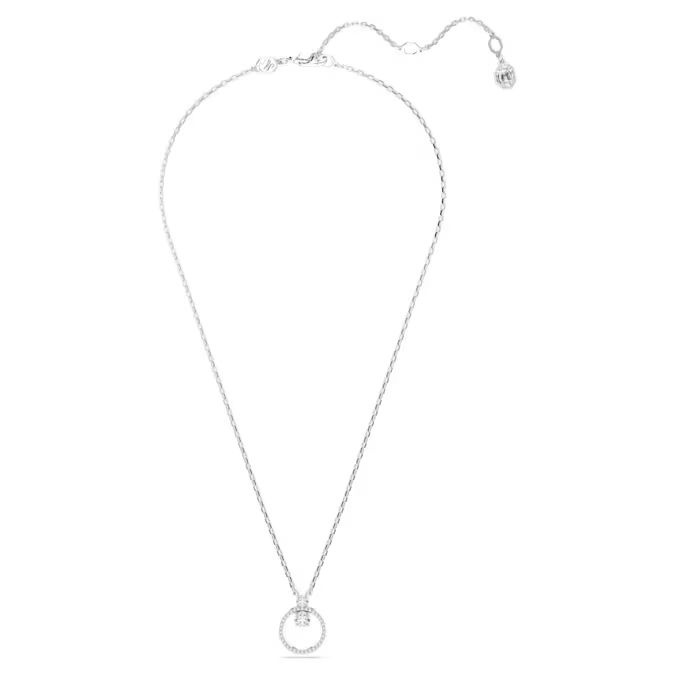 Constella pendant Round cut, White, Rhodium plated