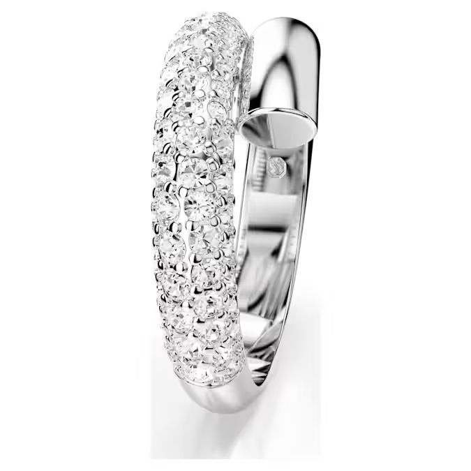 Dextera ring White, Rhodium plated