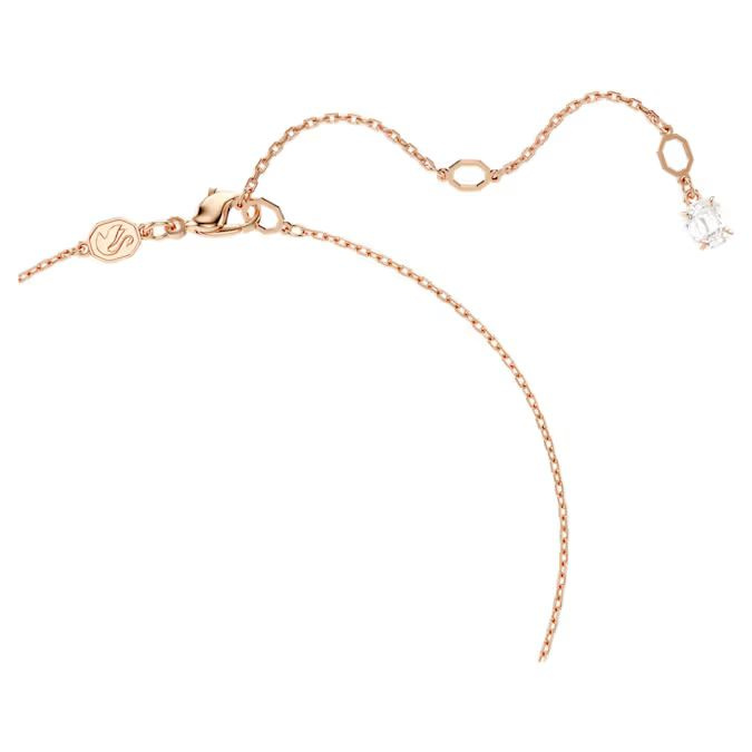 Hyperbola pendant Mixed cuts, Twist, White, Rose gold-tone plated