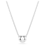 Imber pendant Round cut, White, Rhodium plated