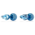 Lucent stud earrings Pavé, Ball, Blue, Blue finish