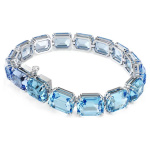 Millenia bracelet Octagon cut, Color gradient, Blue, Rhodium plated