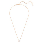 Stilla pendant Square cut, White, Rose gold-tone plated