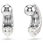 Sublima drop earrings Crystal pearl, Round cut, White, Rhodium plated