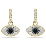 Symbolica drop earrings Evil eye, Blue, Gold-tone plated