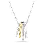 Hyperbola pendant Mixed cuts, White, Mixed metal finish