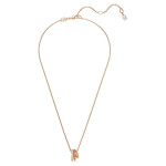 Hyperbola pendant Mixed cuts, White, Rose gold-tone plated