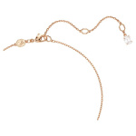 Hyperbola pendant Mixed cuts, White, Rose gold-tone plated