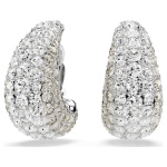 Sublima drop earrings White, Rhodium plated