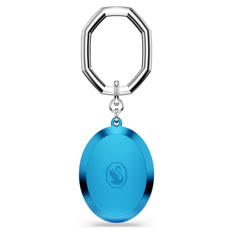 Key ring Oval cut, Blue, Mixed metal finish