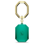 Key ring Octagon cut, Green, Mixed metal finish