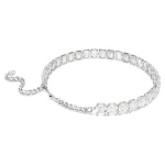 Millenia choker Octagon cut, White, Rhodium plated