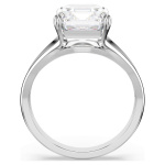 Stilla cocktail ring Octagon cut, White, Rhodium plated