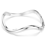 Sublima bangle Round cut, White, Rhodium plated