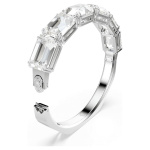 Millenia bangle Octagon cut, White, Rhodium plated