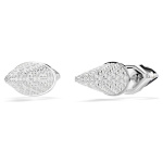 Lucent stud earrings Pavé, Spike, White, Rhodium plated