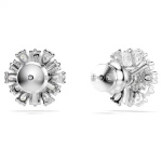 Idyllia stud earrings Mixed cuts, Snowflake, White, Rhodium plated