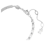 Matrix bracelet Mixed cuts, White, Rhodium plated