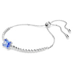 Matrix Tennis bracelet Mixed cuts, Blue, Rhodium plated