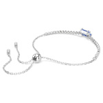 Matrix Tennis bracelet Mixed cuts, Blue, Rhodium plated