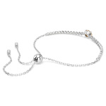 Matrix Tennis bracelet Mixed cuts, White, Rhodium plated