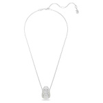 Sublima pendant Round cut, White, Rhodium plated