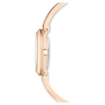 Illumina watch Swiss Made, Crystal bracelet, Pink, Rose gold-tone finish