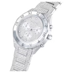 Dextera Lux watch Swiss Made, Metal bracelet, Silver tone, Stainless Steel