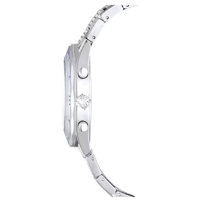 Dextera Lux watch Swiss Made, Metal bracelet, Silver tone, Stainless Steel