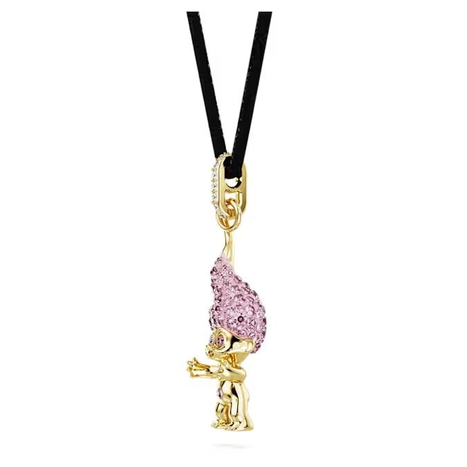 Good Luck Trolls set Troll, Pink, Gold-tone plated