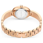 Crystal Rock Oval watch Swiss Made, Crystal bracelet, Gray, Rose gold-tone finish