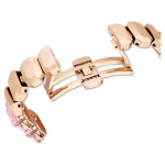 Watch Octagon cut bracelet, Pink, Rose gold-tone finish