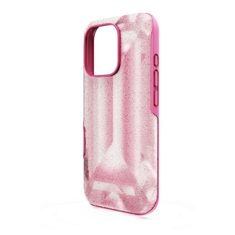 High smartphone case Crystal print motif, iPhone® 16 Pro Max, Pink