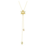 Idyllia Y pendant Mixed cuts, Flower, Multicolored, Gold-tone plated