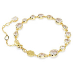 Imber Tennis bracelet Mixed cuts, White, Gold-tone plated