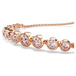 Imber Tennis bracelet Mixed round cuts, Pink, Rose gold-tone plated