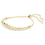 Imber Tennis bracelet Mixed round cuts, White, Gold-tone plated