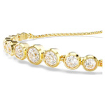 Imber Tennis bracelet Mixed round cuts, White, Gold-tone plated