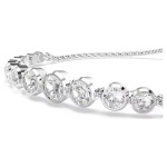 Imber Tennis bracelet Mixed round cuts, White, Rhodium plated