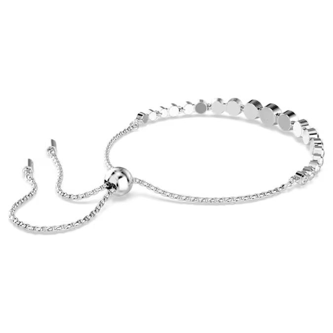 Imber Tennis bracelet Mixed round cuts, White, Rhodium plated