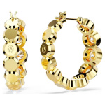 Imber hoop earrings Round cut, White, Gold-tone plated