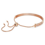 Matrix Tennis bracelet Round cut, White, Rose gold-tone plated