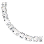 Millenia Tennis necklace Octagon cut, White, Rhodium plated