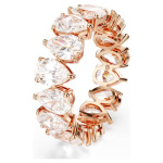 Matrix Vittore ring Pear cut, White, Rose gold-tone finish