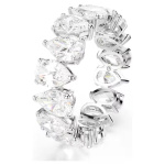 Matrix Vittore ring Pear cut, White, Silver-tone finish