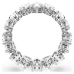 Matrix Vittore ring Pear cut, White, Silver-tone finish