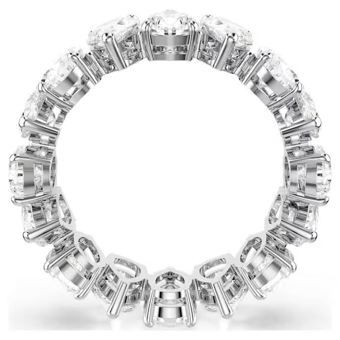 Matrix Vittore ring Pear cut, White, Silver-tone finish