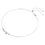 Constella necklace Crystal pearl, Round cuts, White, Rhodium plated